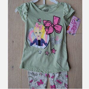 Nickelodeon JoJo Siwa 2PC TOP and Leggings Set Sizes 4T Girls Toddler Kids BNWT